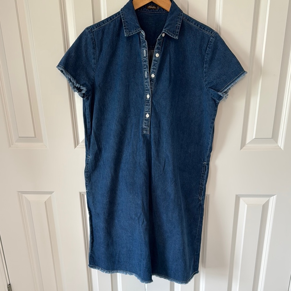 J. McLaughlin Denim Blue Shirt Dress